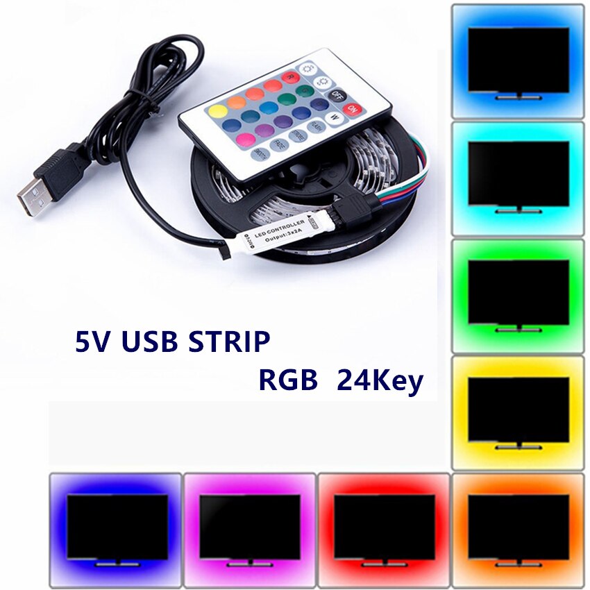 USB 5V RGB LED Ʈ  60 LEDs/m 2835 SMD ..